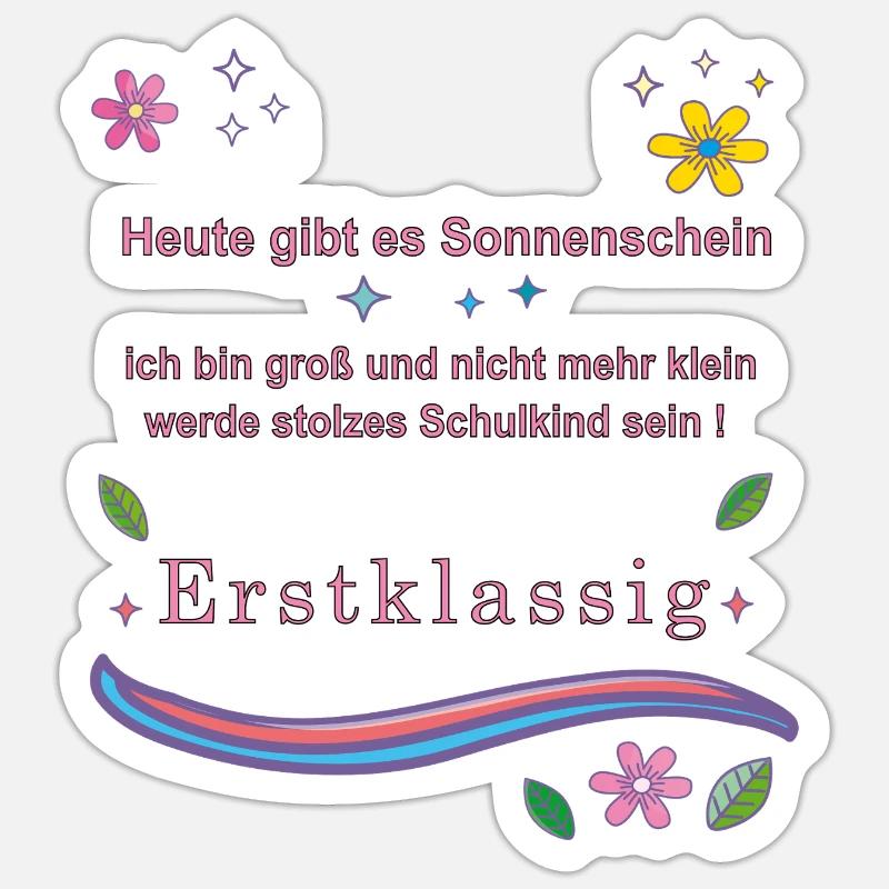 School Child First Class Sticker size S (10 x 10 cm)