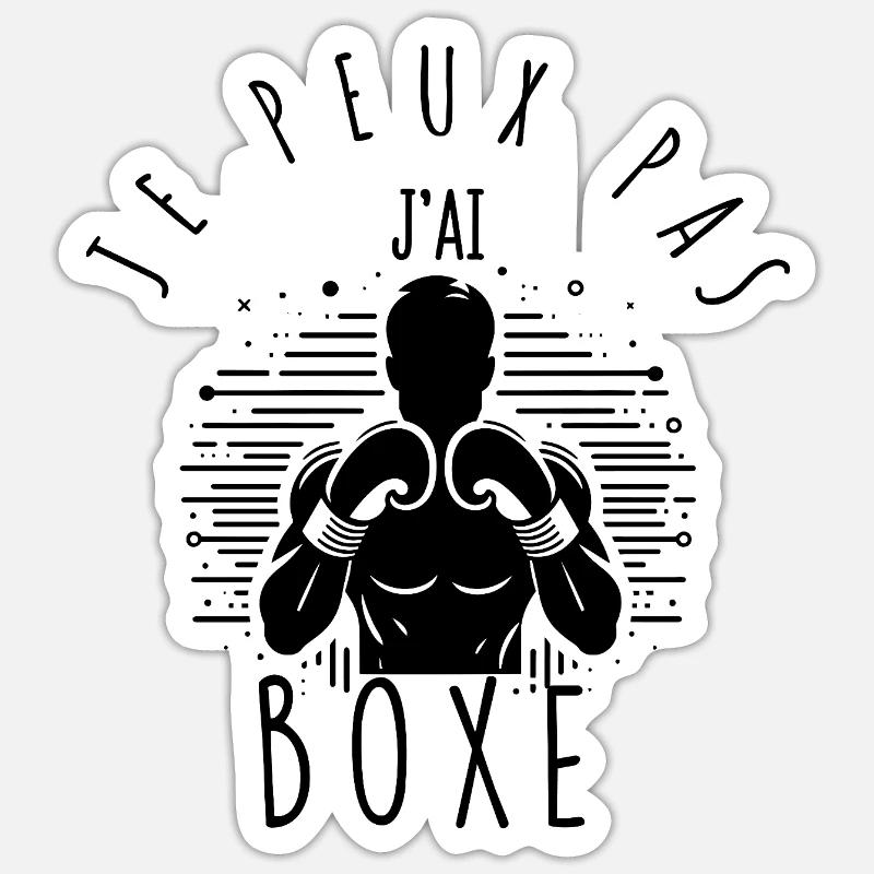 I can't, I boxed. - Sticker size S (10 x 10 cm) - white matte