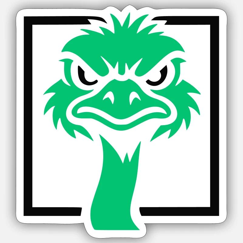 Strauß - Sticker Größe S (10 x 10 cm) - Mattweiß