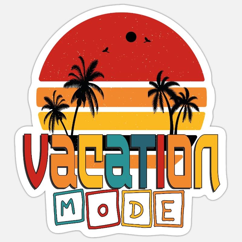 VacationMode - Sticker size S (10 x 10 cm) - white matte