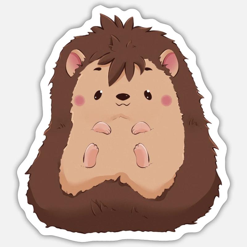 Hérisson Sticker taille S (10 x 10 cm)
