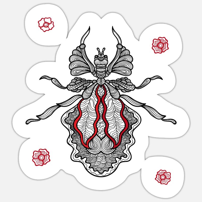 Insect - Sticker size S (10 x 10 cm) - white matte