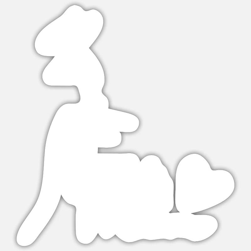 Maman chat - Sticker taille S (10 x 10 cm) - blanc mat