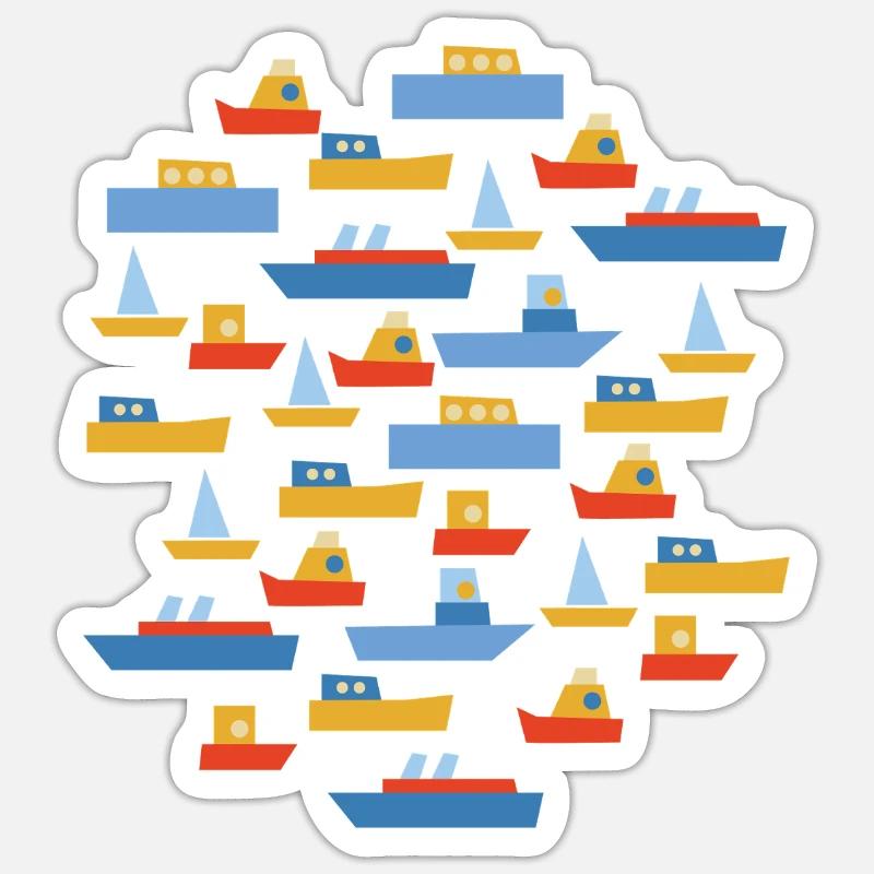 Boote Sticker Größe S (10 x 10 cm)