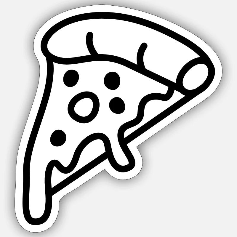 Pizza - Sticker size S (10 x 10 cm) - white matte