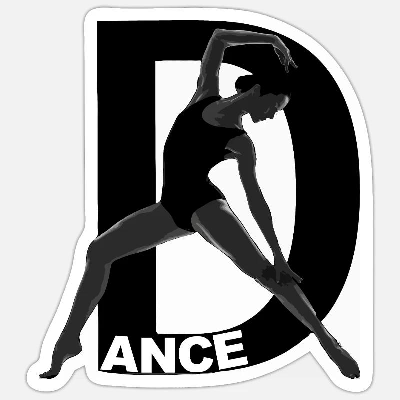 Dance graceful - Sticker size S (10 x 10 cm) - white matte