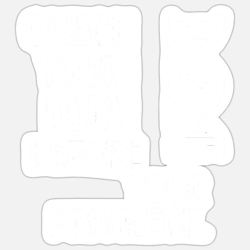 Check your DNA - Sticker size S (10 x 10 cm) - white matte