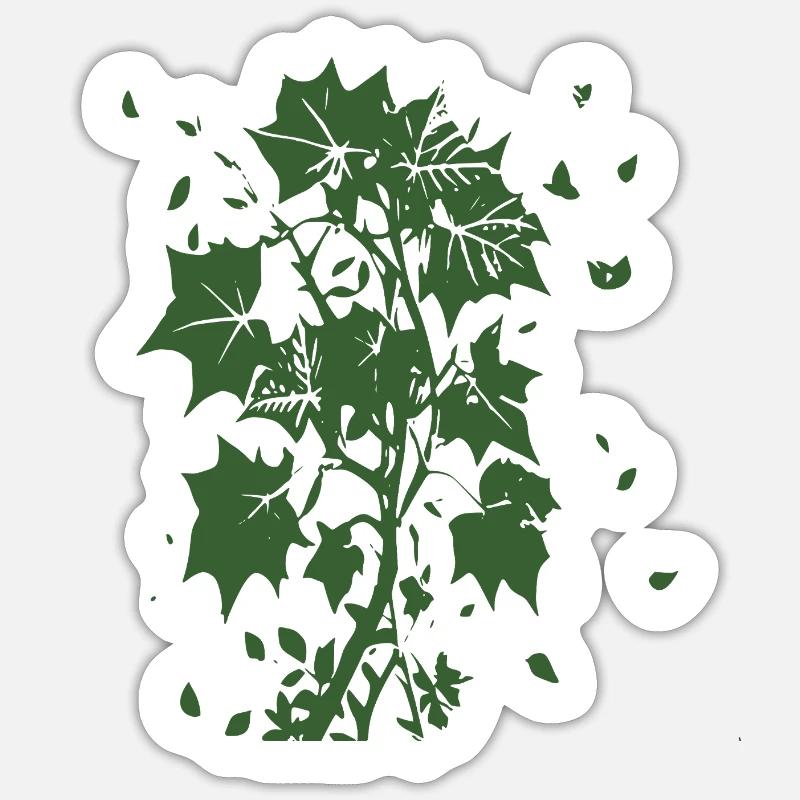 Efeu Silhouette Scherenschnitt Sticker Größe S (10 x 10 cm)