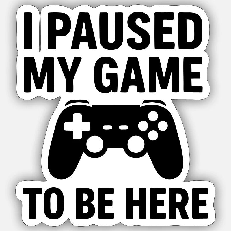 0004 be here - Sticker size S (10 x 10 cm) - white matte
