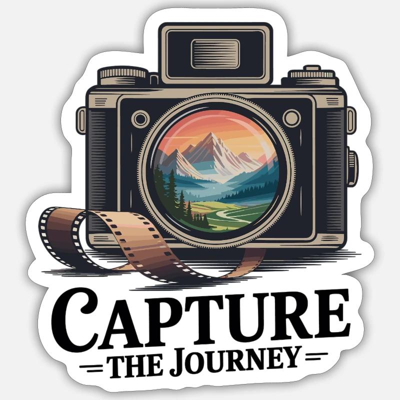 Capture the Journey - Sticker Größe S (10 x 10 cm) - Mattweiß