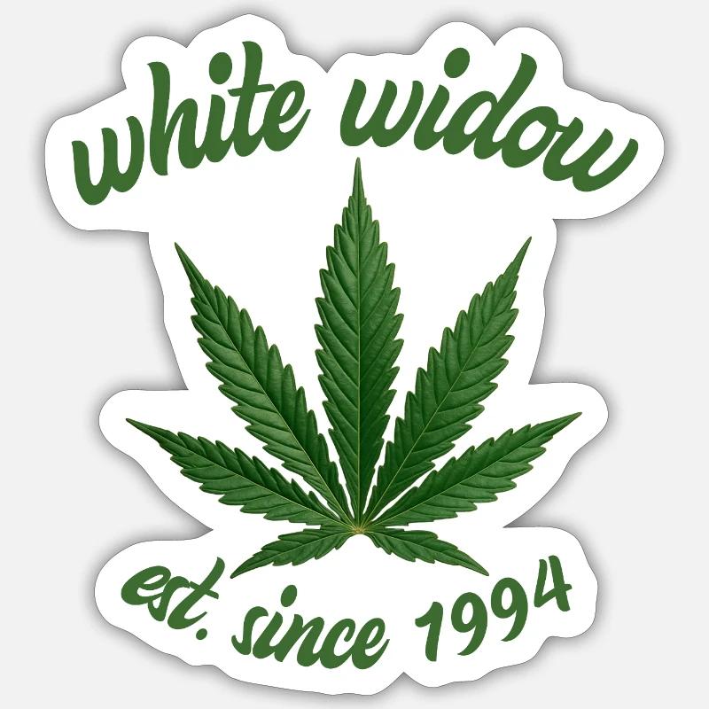 white widow -est. since 1994 Sticker Größe S (10 x 10 cm)
