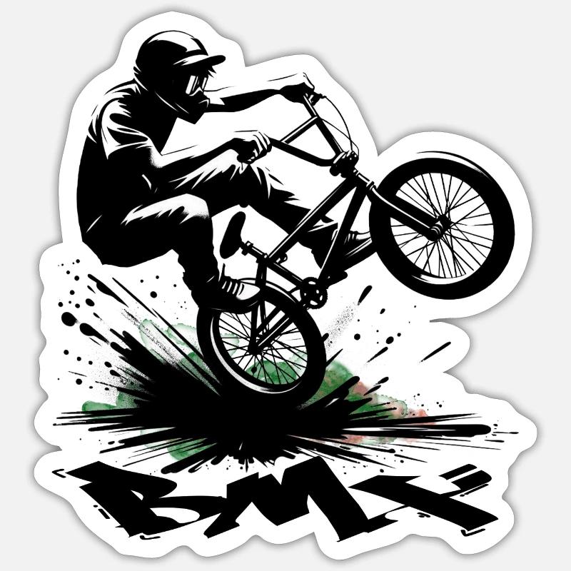 Vélo BMX - Sticker taille S (10 x 10 cm) - blanc mat