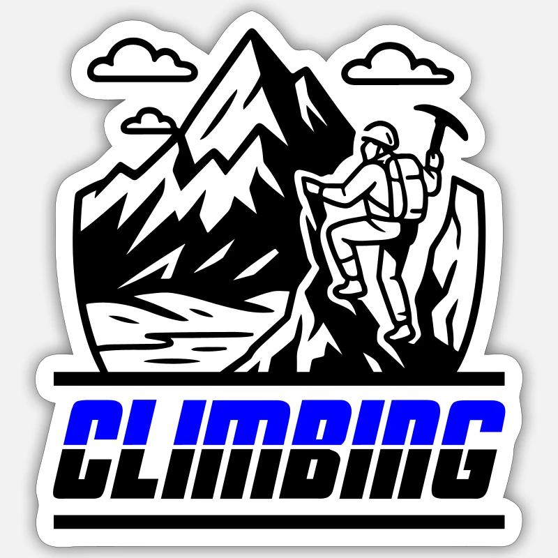 Icône de l’alpinisme - Sticker taille S (10 x 10 cm) - blanc mat