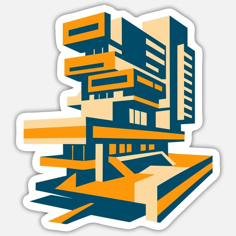 Architect Dream #2 - Sticker size S (10 x 10 cm) - white matte