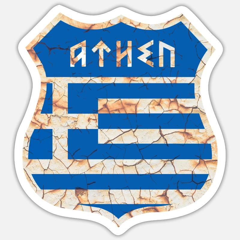 Athen - Sticker Größe S (10 x 10 cm) - Mattweiß
