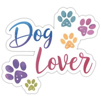 Hundeliebhaber - Sticker Größe S (10 x 10 cm) - Mattweiß - Vorne