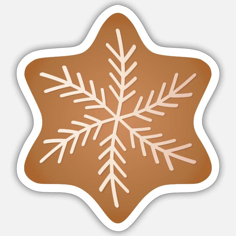 Gingerbread Cookie | Gingerbread cookies - Sticker size S (10 x 10 cm) - white matte