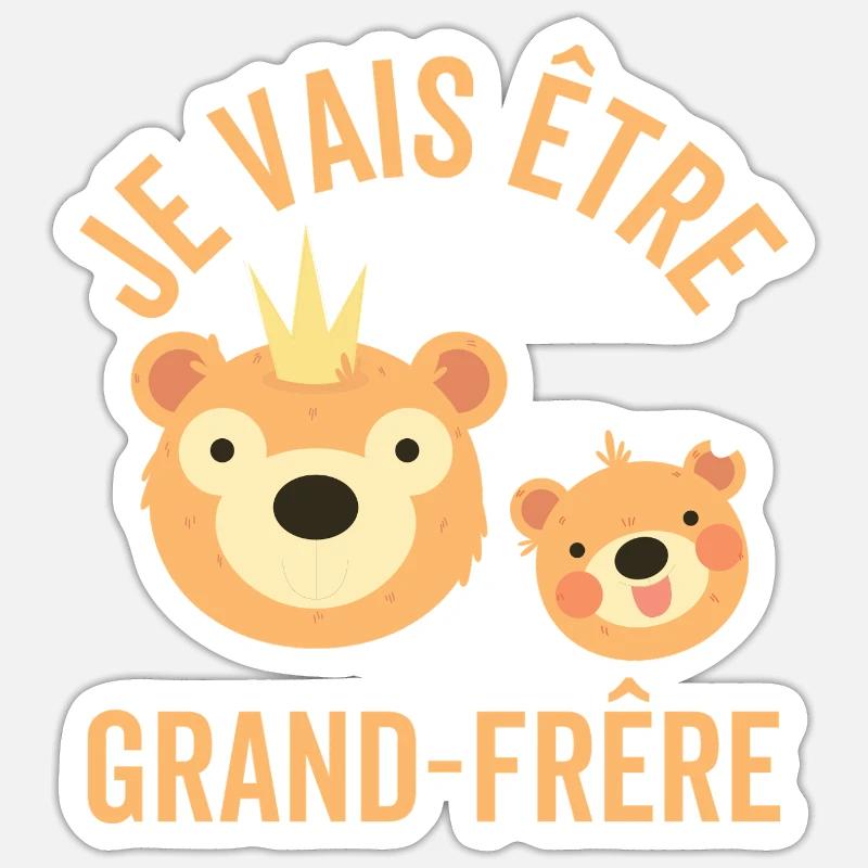 Ich werde ein großer Bruder Bär sein Sticker Größe S (10 x 10 cm)