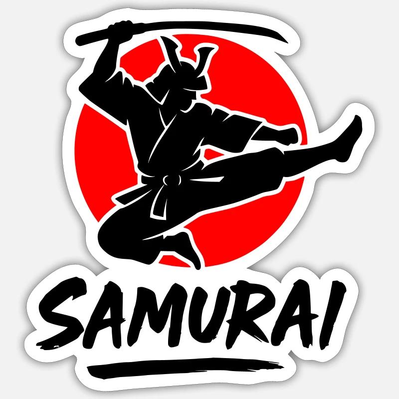 Samurai - Sticker size S (10 x 10 cm) - white matte