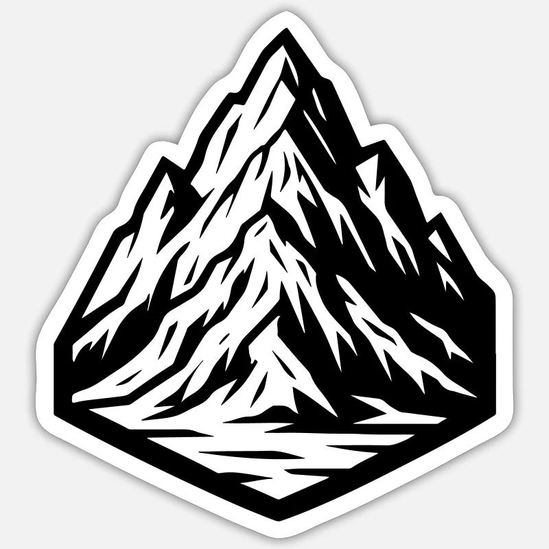 Mountain icon Sticker size S (10 x 10 cm)