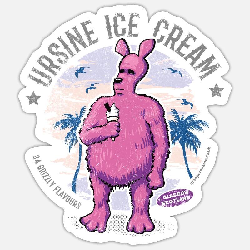 Ursine Eiscreme Sticker Größe S (10 x 10 cm)