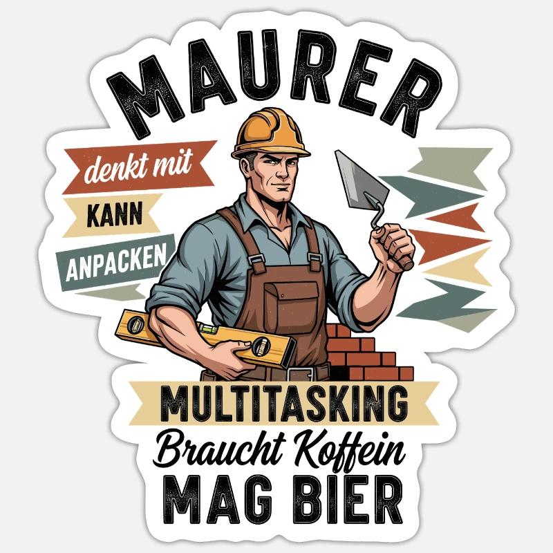 Le maçon Sticker taille S (10 x 10 cm)