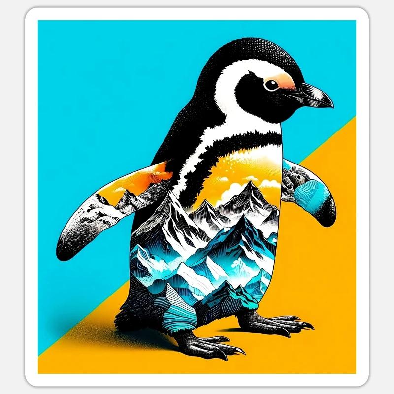 penguin - Sticker size S (10 x 10 cm) - white matte