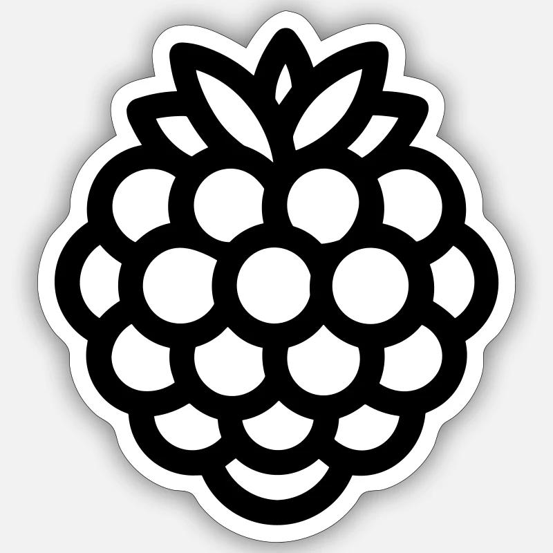 mulberry - Sticker size S (10 x 10 cm) - white matte