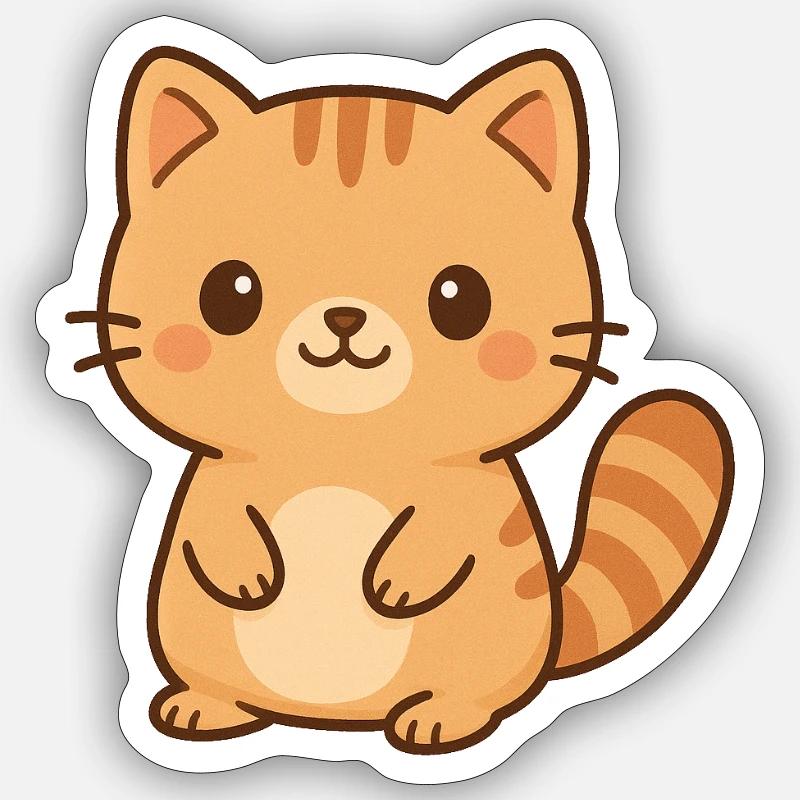 Illustration de chatons mignons Sticker taille S (10 x 10 cm)