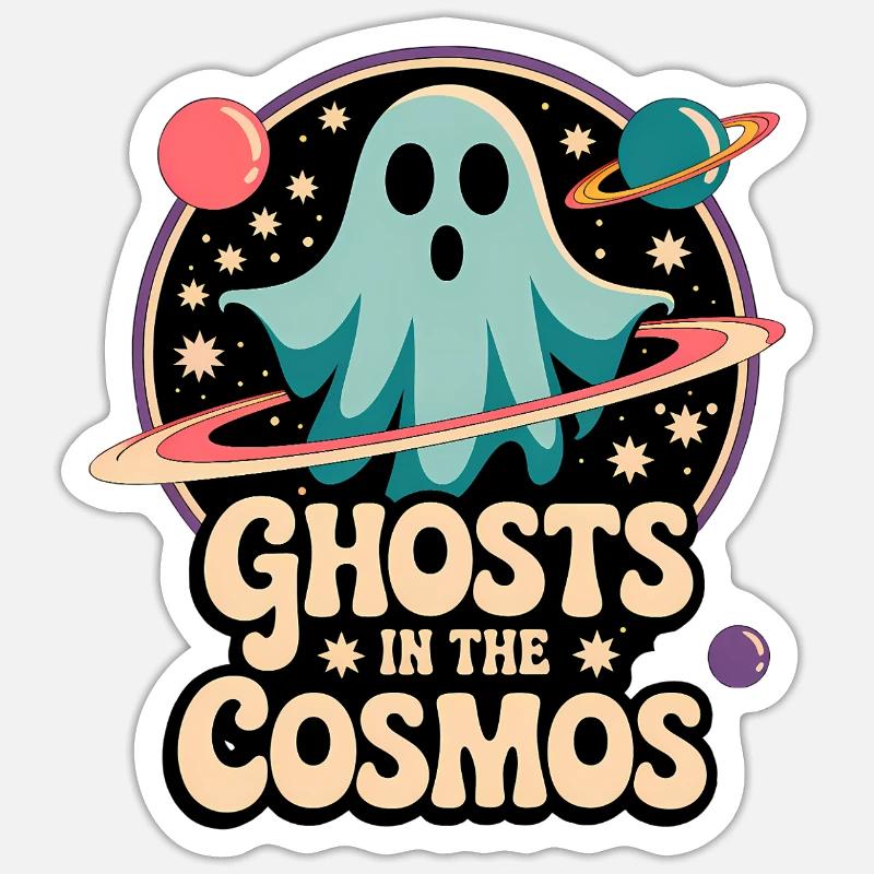 Fantômes dans le cosmos Conception de l’espace Sticker taille S (10 x 10 cm)