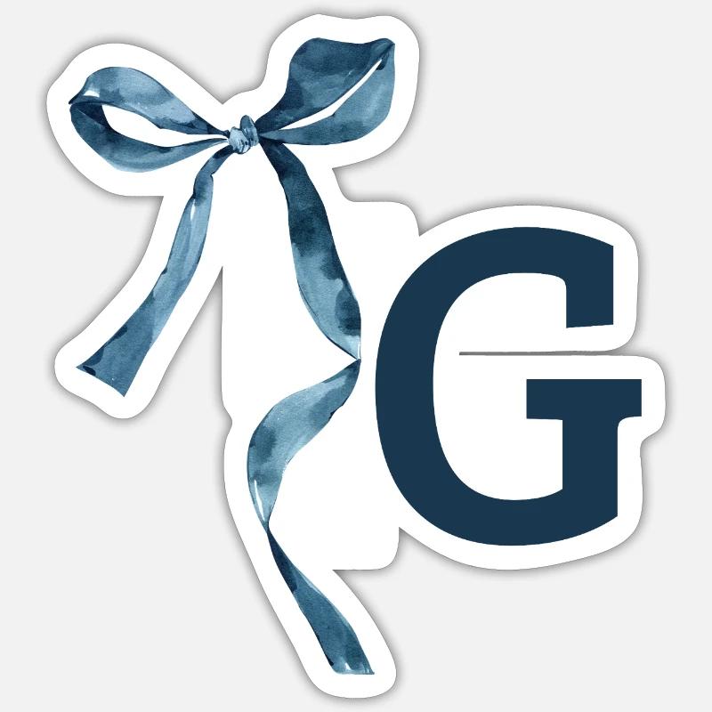 Monogram g gift idea - Sticker size S (10 x 10 cm) - white matte