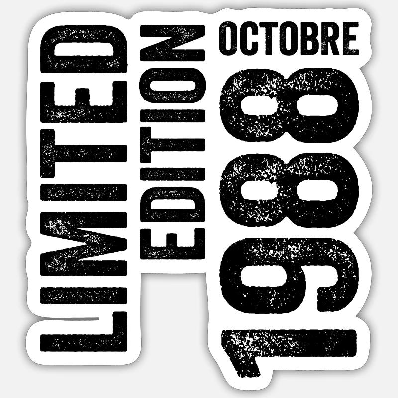 1988 - Sticker taille S (10 x 10 cm) - blanc mat