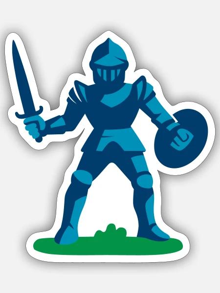 Wächter des Ritterwegs - Sticker Größe S (10 x 10 cm) - Mattweiß