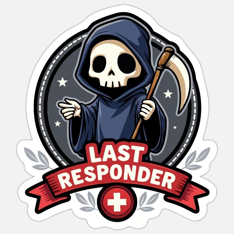 Dernier intervenant Sticker taille S (10 x 10 cm)