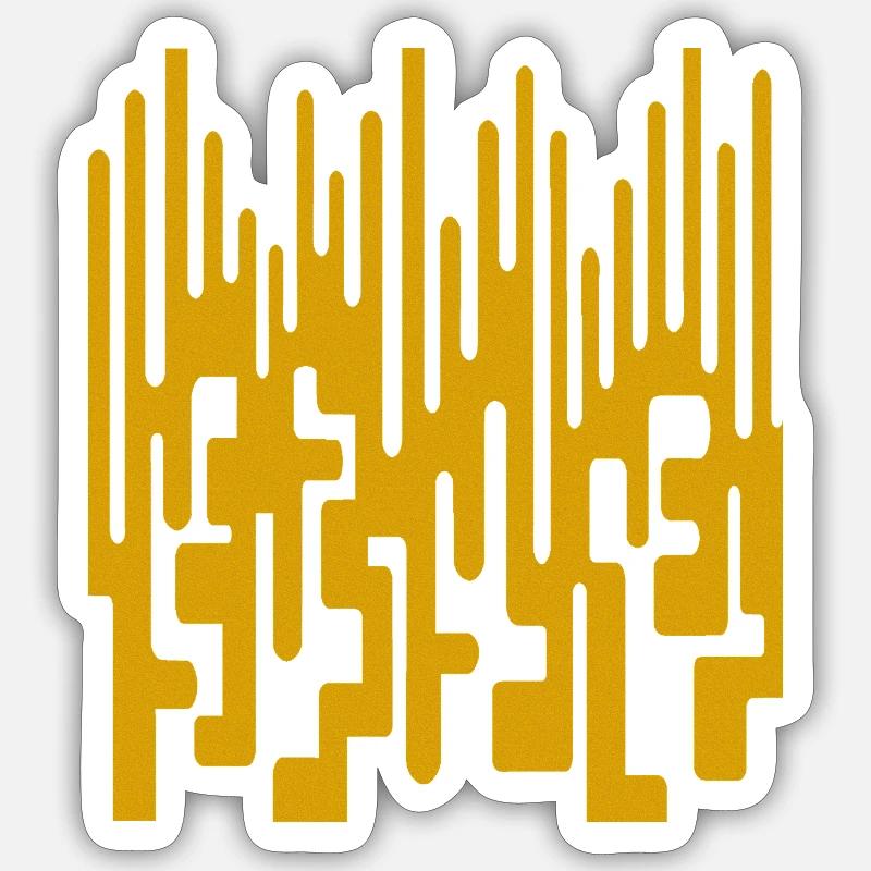 Abstract pattern by Cean - Sticker size S (10 x 10 cm) - white matte