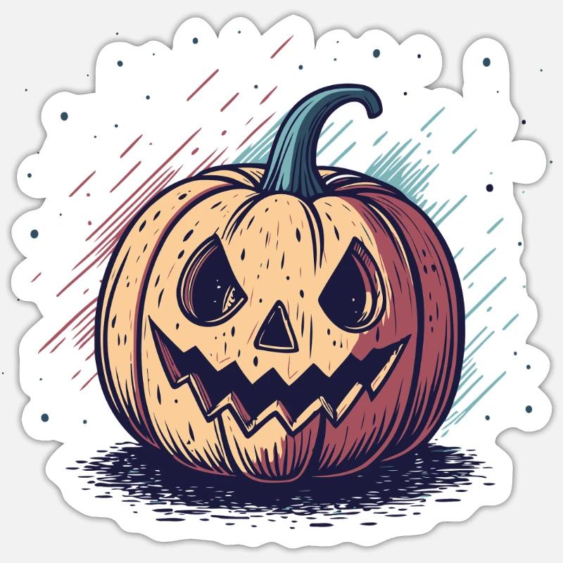Pumpkin jackolantern chart Sticker size S (10 x 10 cm)