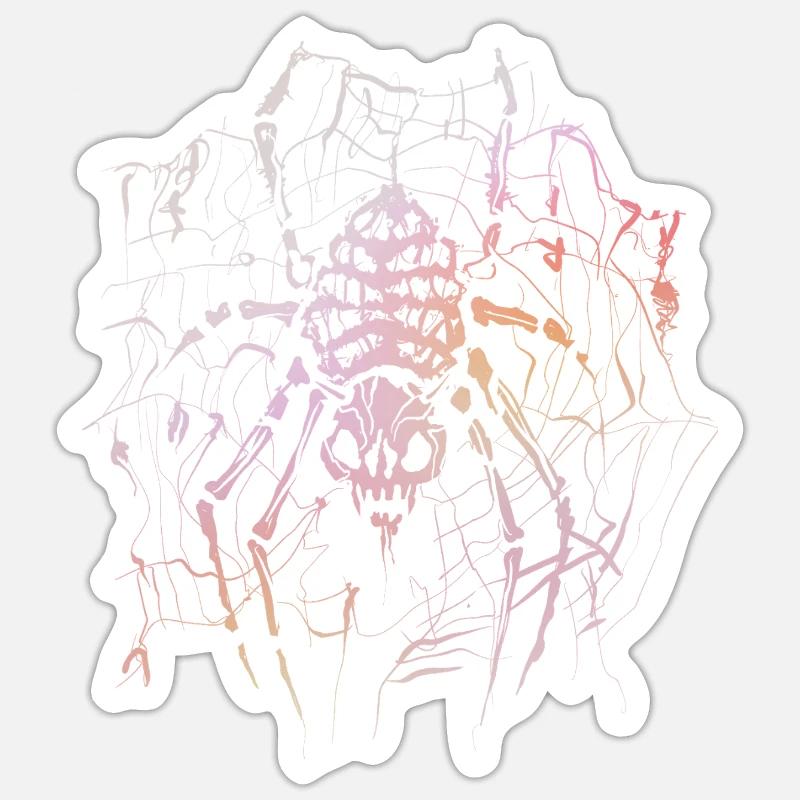 Skeleton Spider - Sticker size S (10 x 10 cm) - white matte