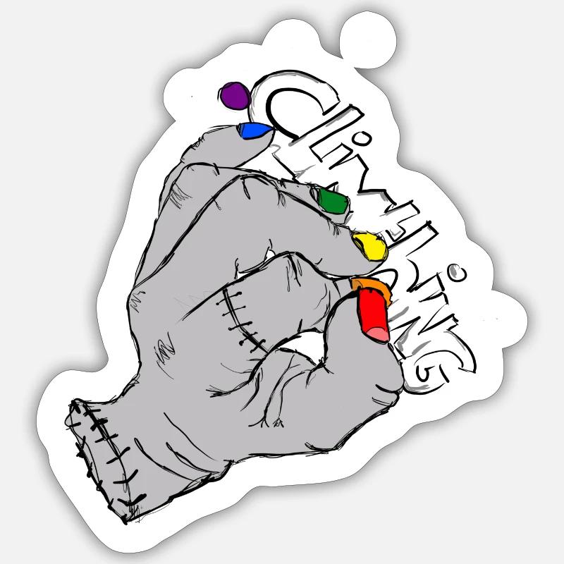 Climthing - Sticker Größe S (10 x 10 cm) - Mattweiß
