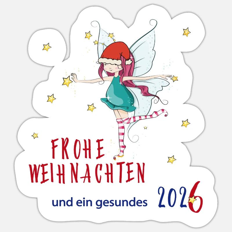 Joyeux Noël - Sticker taille S (10 x 10 cm) - blanc mat
