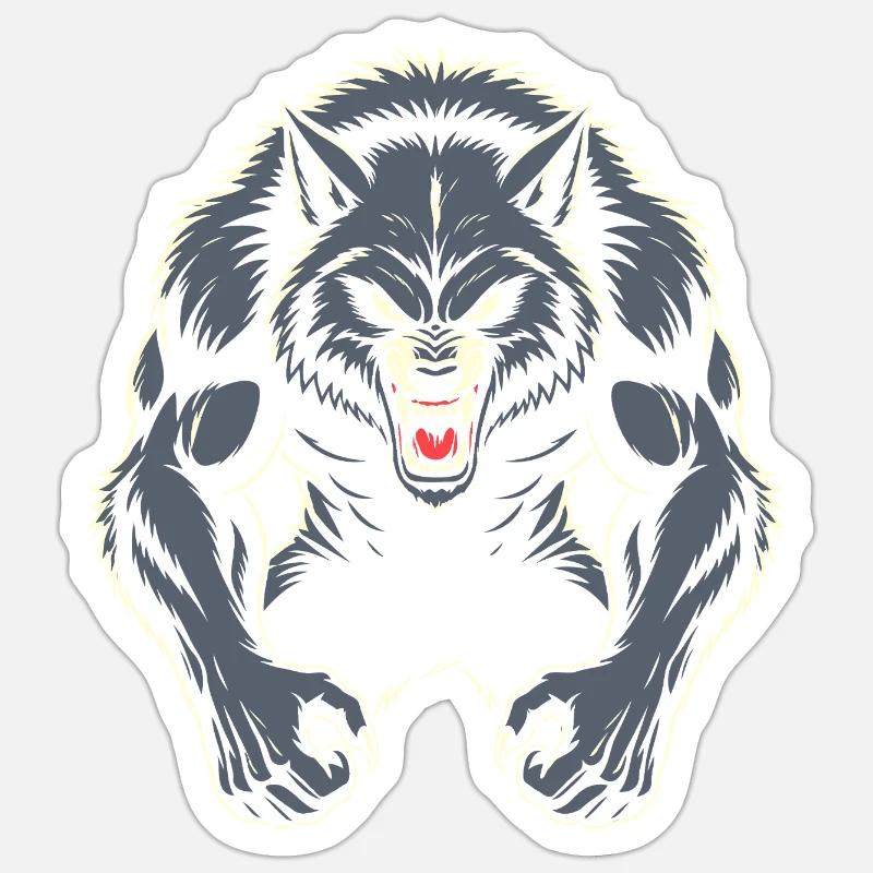 Werwolf Sticker Größe S (10 x 10 cm)