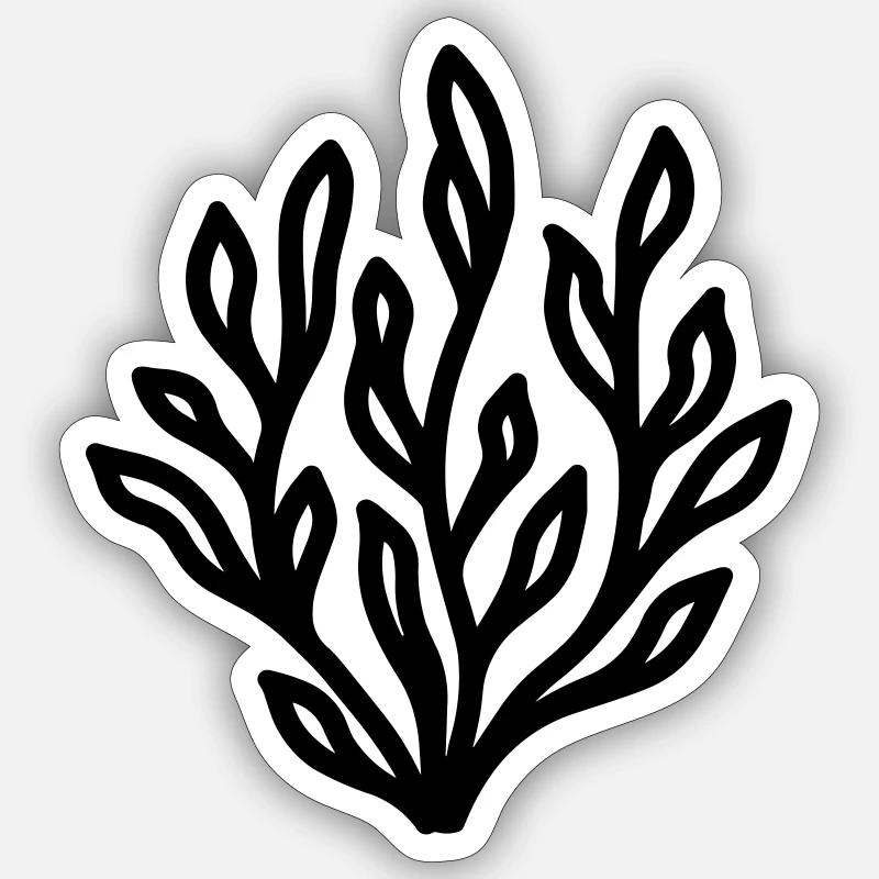 alga - Sticker size S (10 x 10 cm) - white matte