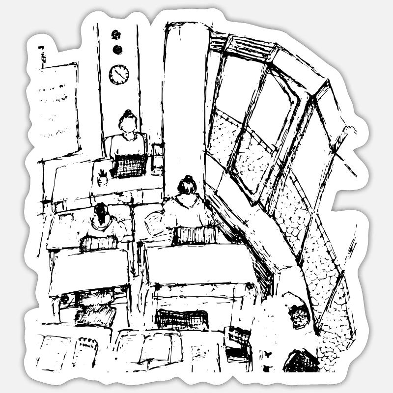 Classroom - Sticker size S (10 x 10 cm) - white matte