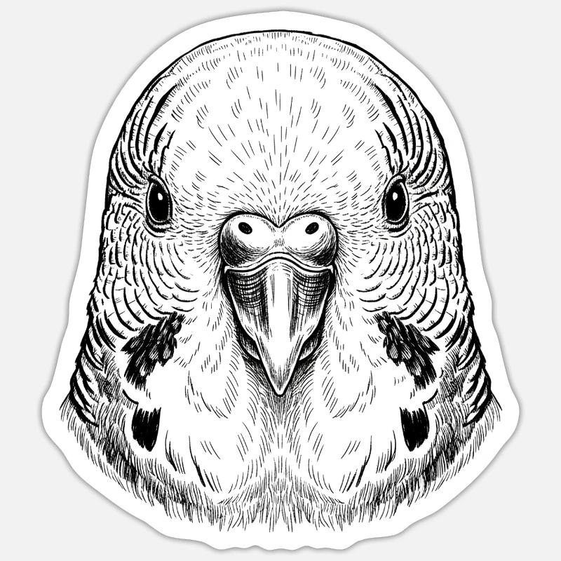 Perruche ondulée Sticker taille S (10 x 10 cm)