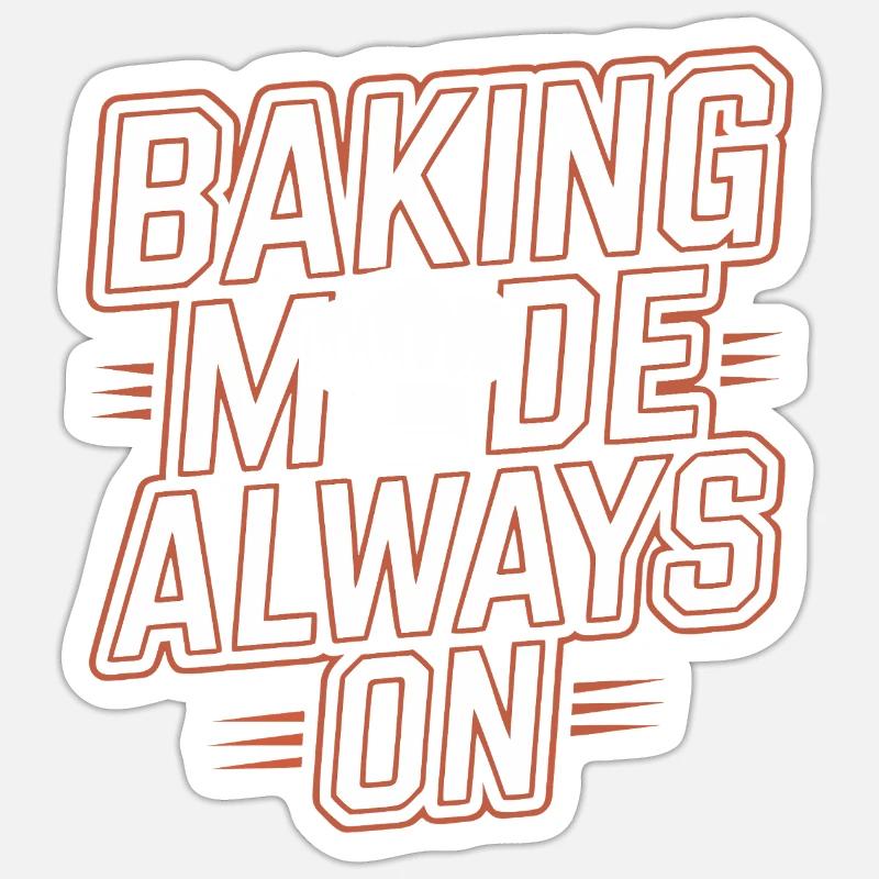 Mode de cuisson toujours activé - Sticker taille S (10 x 10 cm) - blanc mat