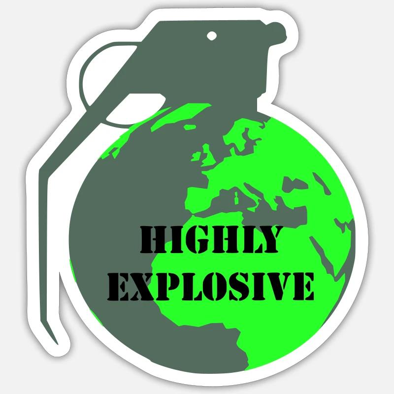 Terre explosive  Sticker taille S (10 x 10 cm)