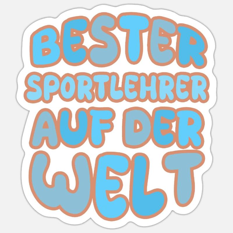 Sportlehrer als Berufung - Sticker Größe S (10 x 10 cm) - Mattweiß