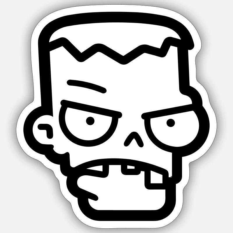 zombie - Sticker size S (10 x 10 cm) - white matte