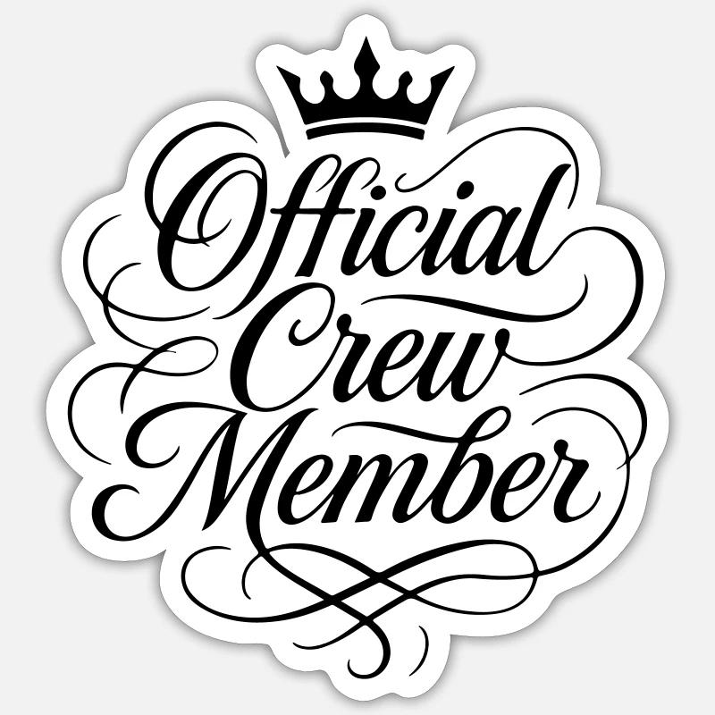 membre d’équipage - Sticker taille S (10 x 10 cm) - blanc mat