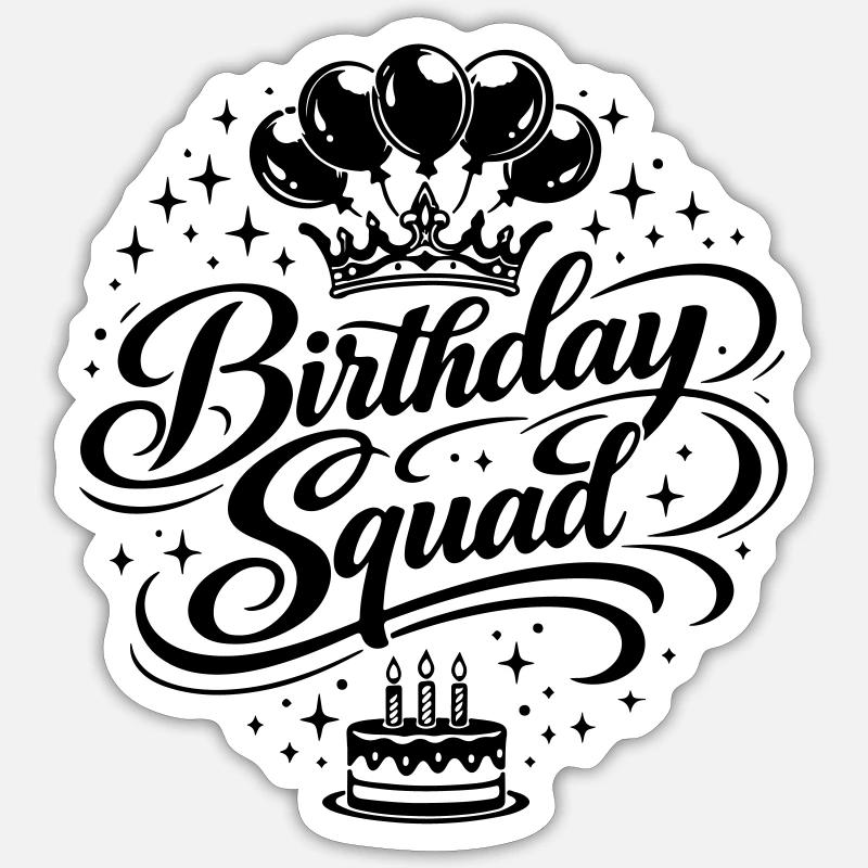 Effectif d’anniversaire - Sticker taille S (10 x 10 cm) - blanc mat