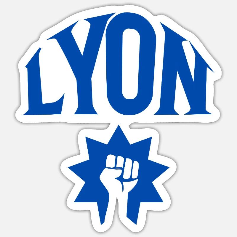 Lyon - Sticker size S (10 x 10 cm) - white matte